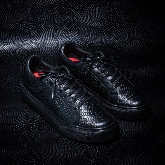 Últimas tallas - TENIS HOMBRE CUERO MYKONOS NEGRO