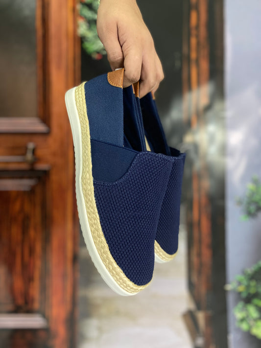 Últimas tallas - TENIS HOMBRE ESPADRILA MALLA AZUL